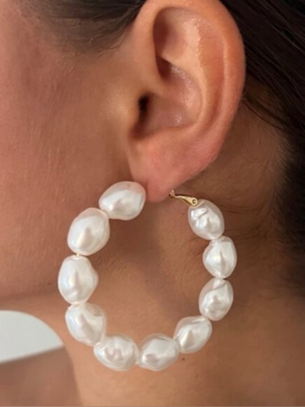 ALV Jewels XL Pearl Hoops